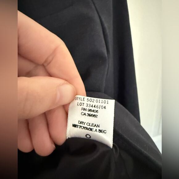 Theory Women's Navy Blue Single Button Blazer Wool Lycra Blend Size 2 - Picture 5 of 7